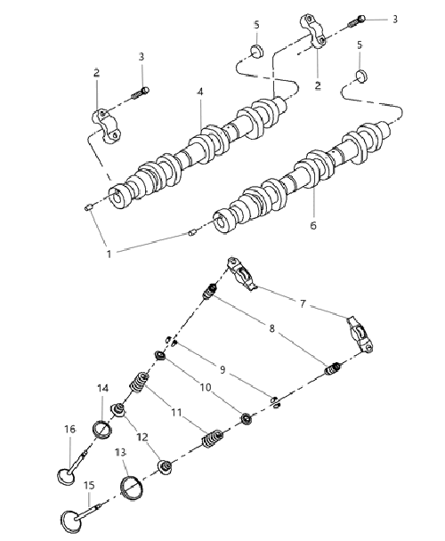 3.7L V6 Right-Side Engine Camshaft