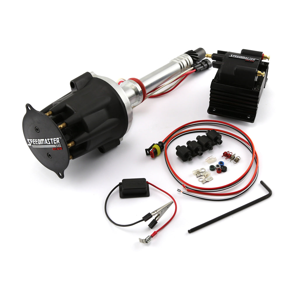 HEI Distributor and Yellow Spark Plug Wires