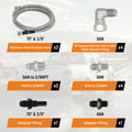 70-Inch Stainless Steel Braided Transmission Cooler Hose Line Kit