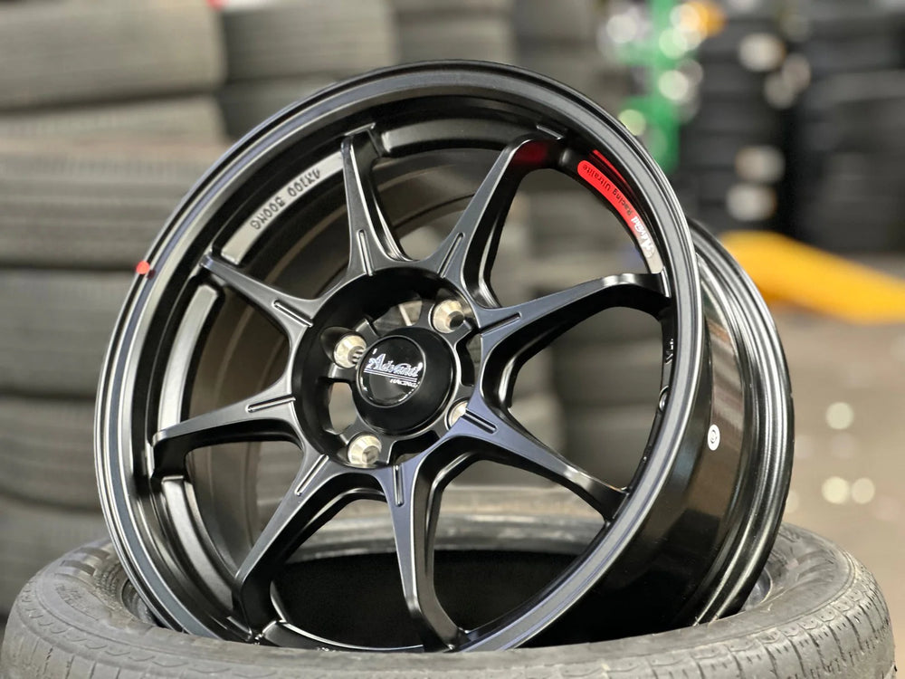 MI526 15x6.5 +38 4x100 Matte Black Wheel