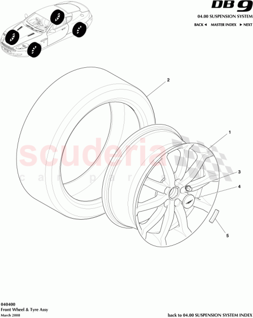 Rear Wheel 9.5 x 19