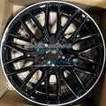 18x8 5-112 40mm Offset 10 Y-Spoke Machined Lip Black Alloy Wheel