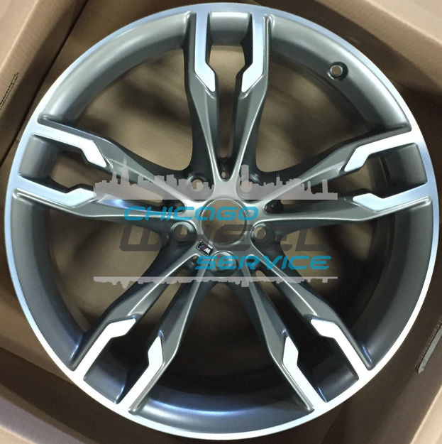 Double Spoke 668M 20x8" Machined Satin Ferric Grey