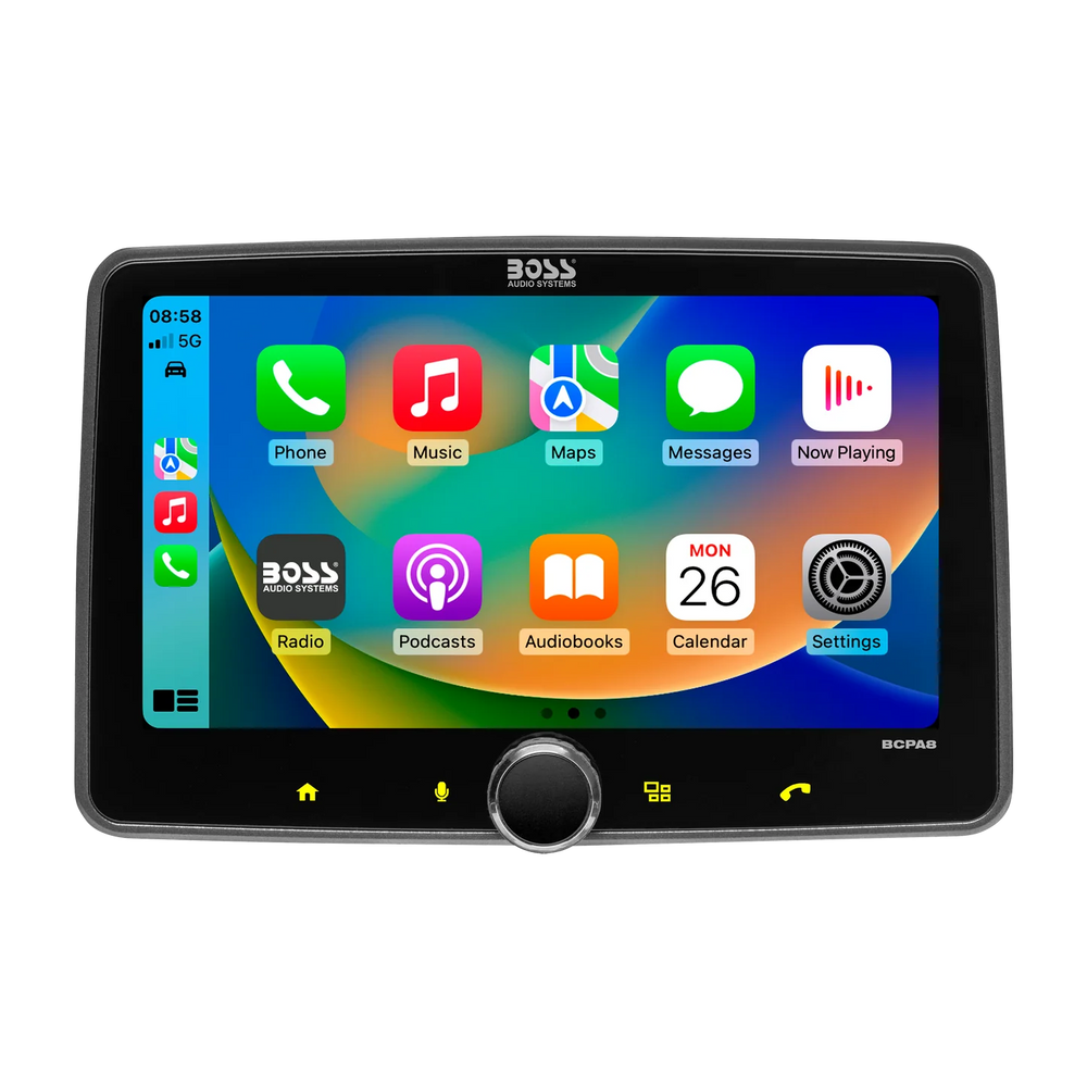 Single-DIN 8-Inch Capacitive Touchscreen Car Stereo