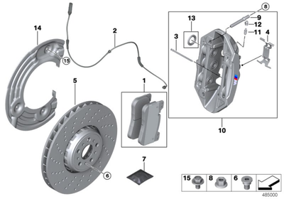 M Carbon Ceramic Brake Rotor, Front Left