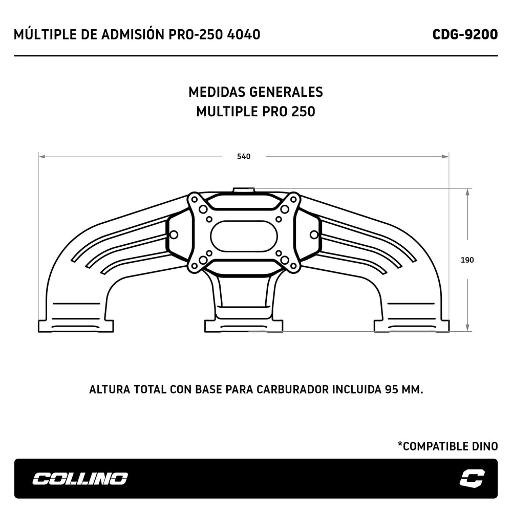 PRO-250 2x4 Barrel Intake Manifold