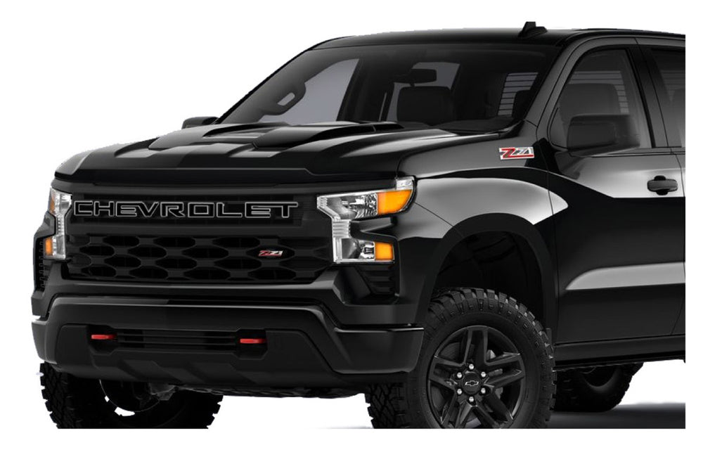 Emblem Kit Black Lettering Silver Outline
