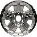 18x8 Silver Machined Aluminum 5-Spoke Wheel