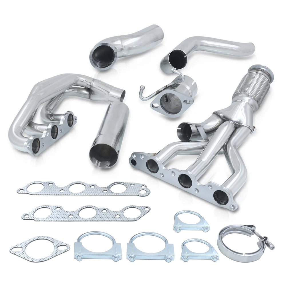 2-Piece 6-2-1 Stainless Steel Exhaust Header and Downpipe Kit