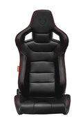 CPA2001 Racing Seats, Black Leatherette Red Stitching
