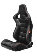 CPA2001 Racing Seats, Black Leatherette Red Stitching