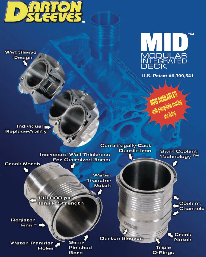 Darton Dry Cylinder Sleeves for EZ30 Engines