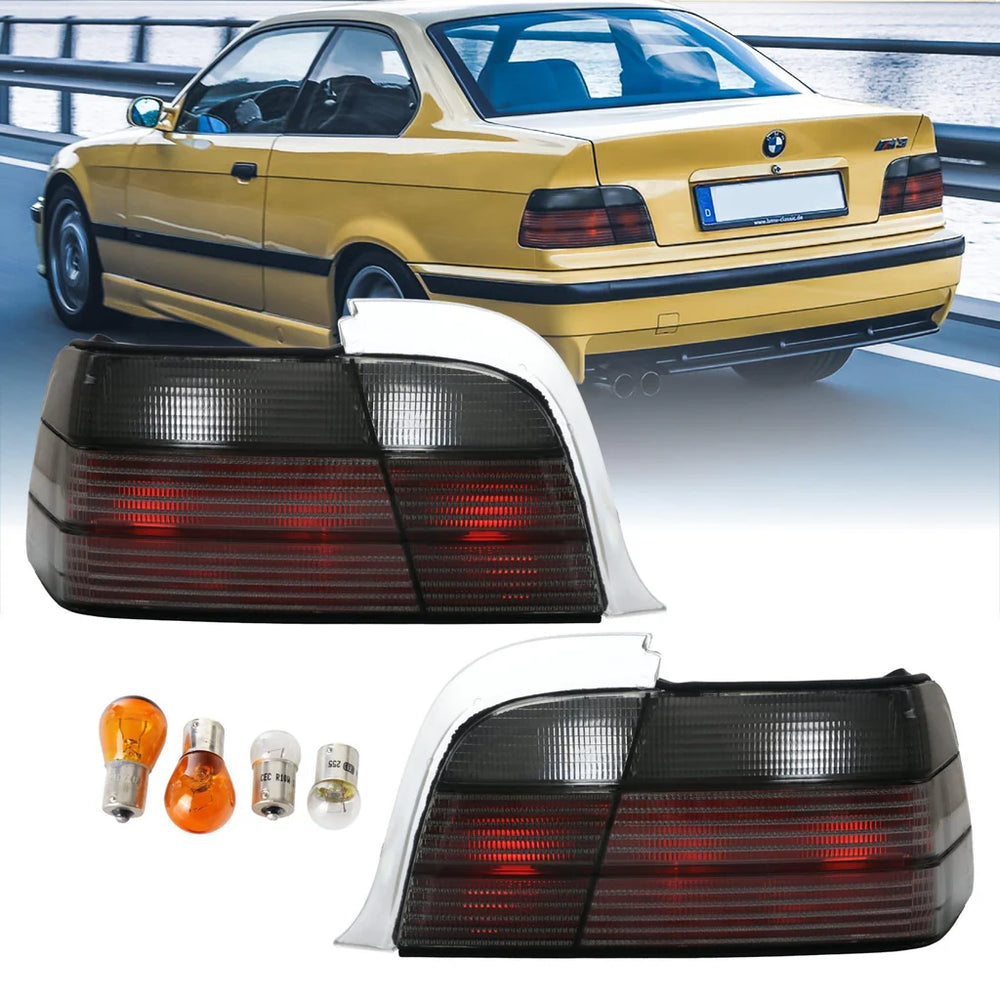 Euro Smoke Grey Clear Tail Lights