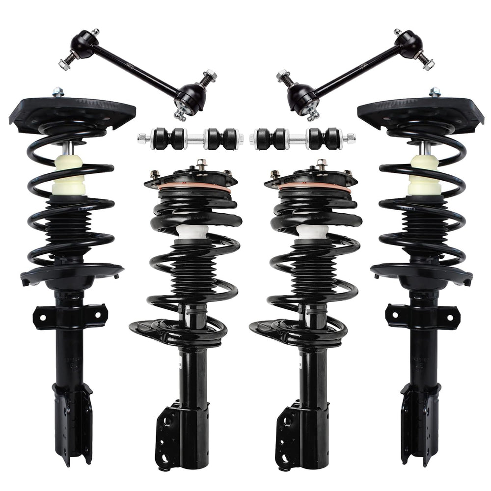 8pc Front & Rear Struts Sway Bar Links Suspension Kit