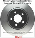 6-Piece Front Drilled and Slotted Rotor and Ceramic Brake Pad Kit