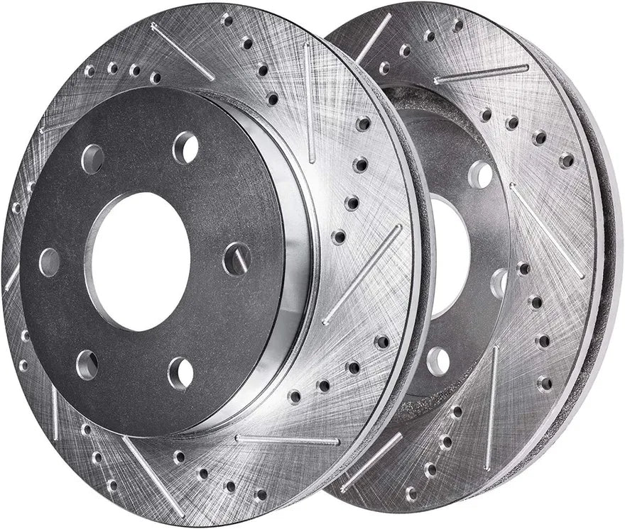 13.78-Inch Front Drilled and Slotted Brake Rotor Set