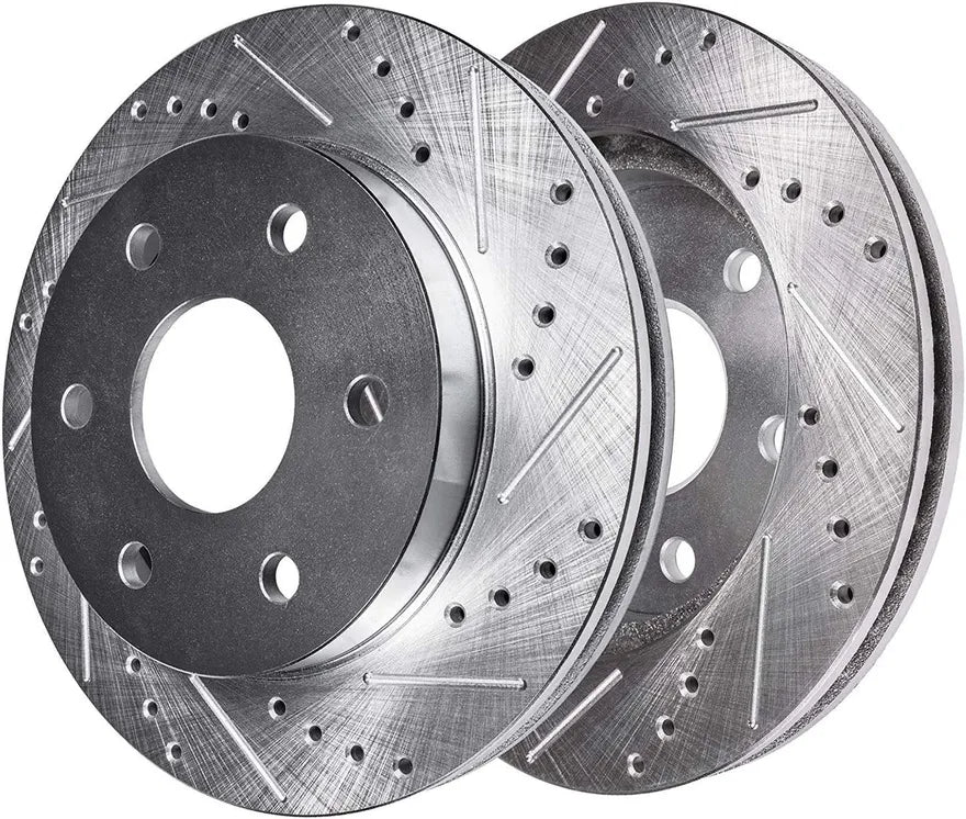 12-Inch Front Drilled and Slotted Brake Rotors