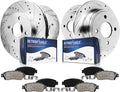 8pc Front & Rear Drilled Slotted Rotors and Ceramic Brake Pads Kit
