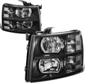 Black Housing Clear Lens Headlight Assembly Pair