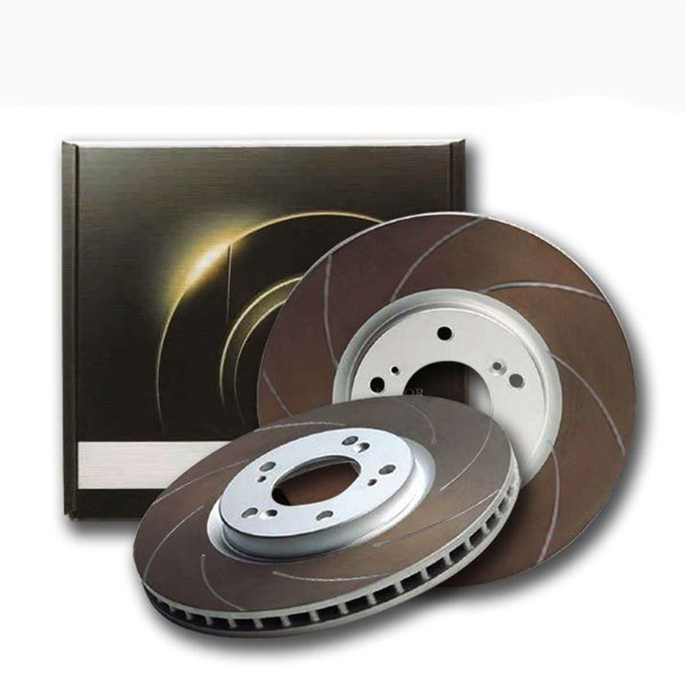 FC 8 Curved Slot Front Brake Rotors (Set)
