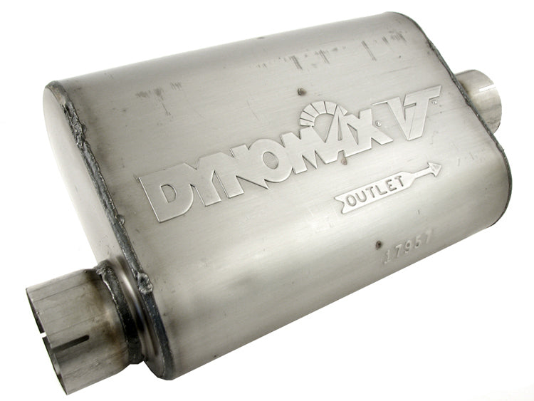 Stainless Steel Muffler 3-Inch Offset Inlet/Centered Outlet