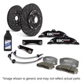 Big Brake Kit, Front Black Calipers, 355mm Discs, Rear Pads, Braided Lines