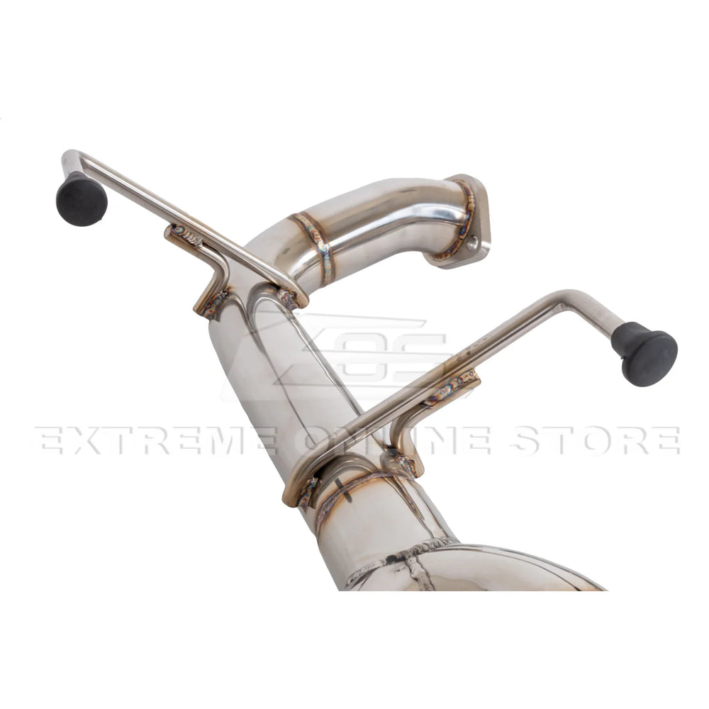 Dual Muffler Delete Axle-Back Exhaust System with Quad