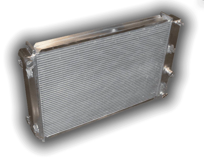 Direct Fit Aluminum Radiator, 2-Row 1" Tubes