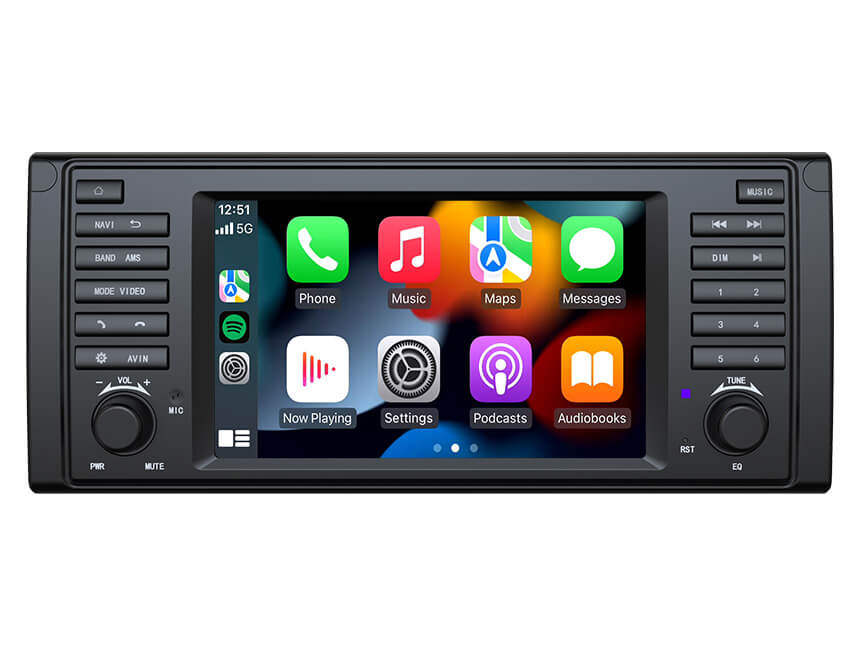 7-Inch QLED Car Stereo with Wireless Apple CarPlay &