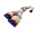 Axle Back Exhaust Quad Burnt Tips