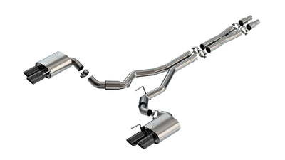 ATAK Cat-Back Exhaust System 3-Inch Quad Black Chrome Tips