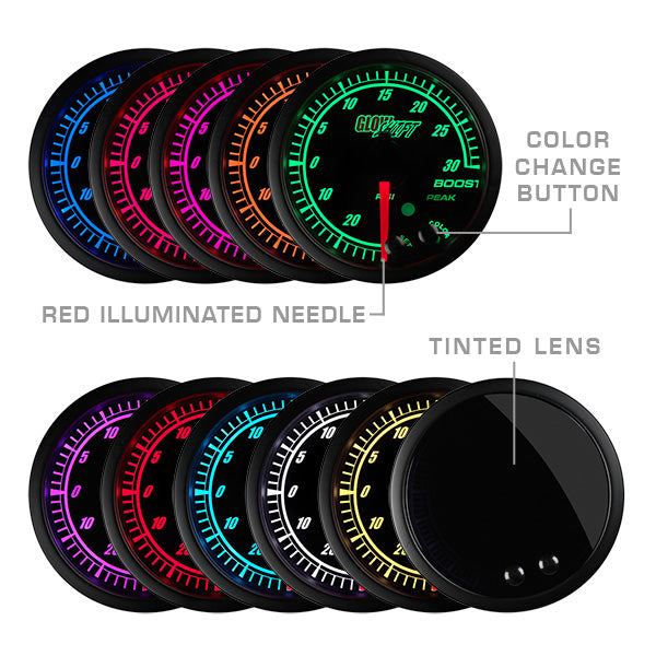 Elite 10 Color Series 2 1/16" Volt Gauge