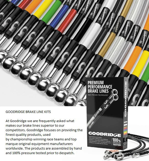 Stainless Steel Braided Brake Line Kit