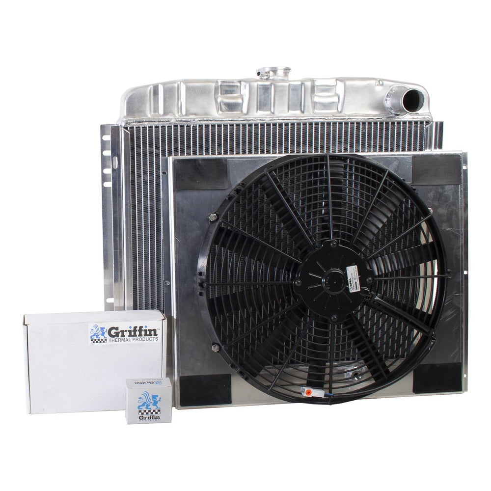 ExactFit DownFlow 2-Row MegaCool Aluminum Radiator with SPAL Fan