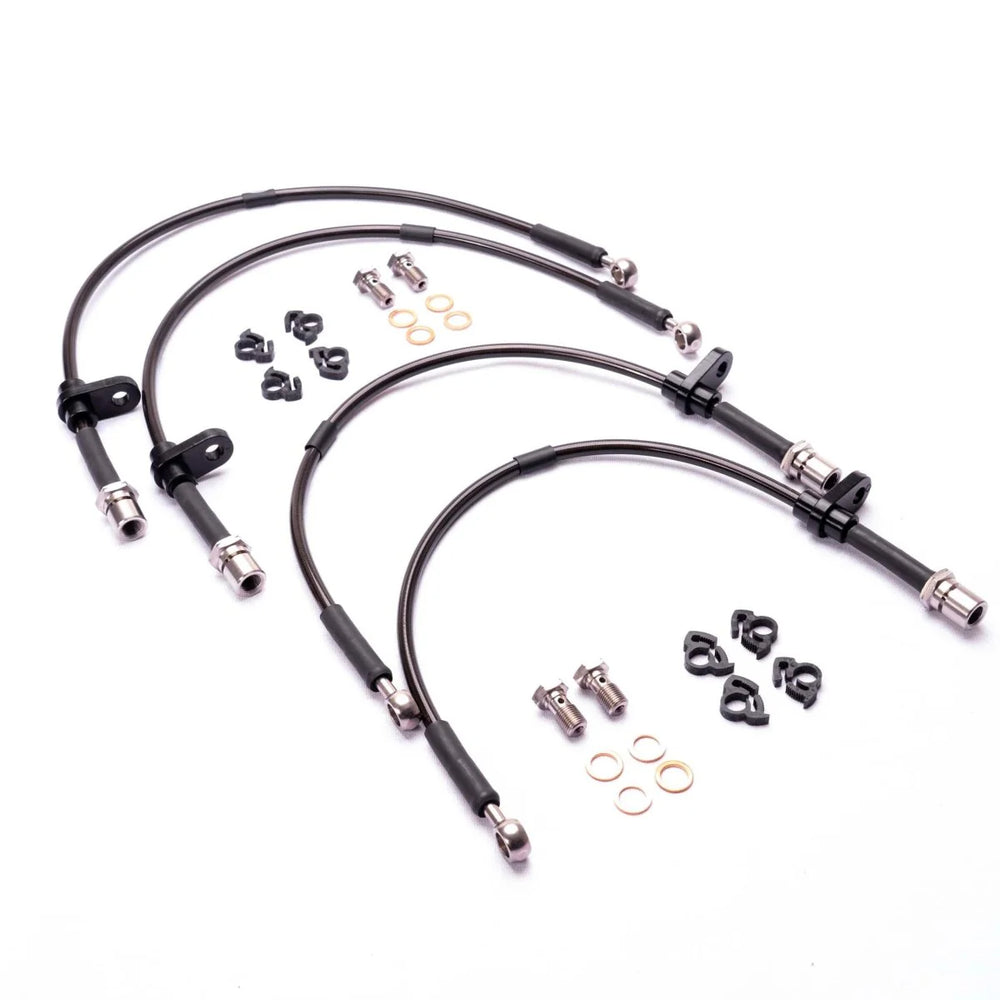 Stainless Steel Brake Lines, Black Carbon
