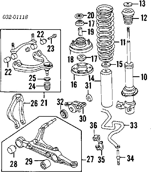 Front Passenger Side Strut Mounting Fork