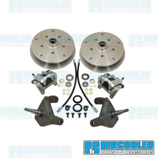 Front Disc Brake Conversion Kit w/ 2.5" Drop Spindles