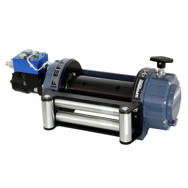 SI 12000 HYDRAULIC WINCH 12000 LBS STD DRUM MANUAL FREESPOOL 2STAGE PLANE