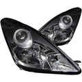 Black Housing Halogen Headlight Assembly Set