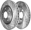 Front Drilled and Slotted Brake Rotor Set