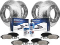 Front and Rear Rotor and Ceramic Brake Pad Kit