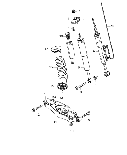 Rear Passenger Side Shock Absorber