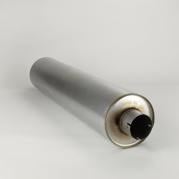 Round Style 1 Muffler, 4.02" Inlet/Outlet, 9.01" x 44.44" Body