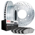 Front Disc Brake Kit w/ Drilled and Slotted Rotors