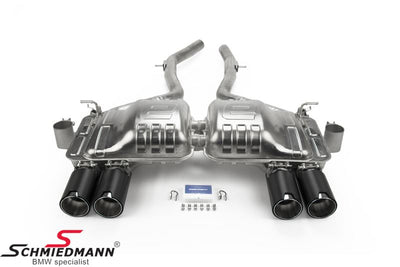 Exhaust System with 4x90mm Black Chrome Tips