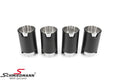 Exhaust System with 4x90mm Black Chrome Tips