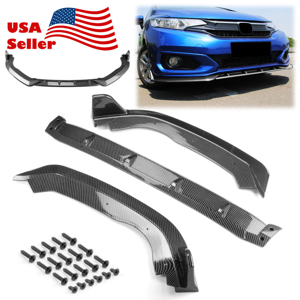 3-Piece Front Bumper Lip Body Kit Spoiler