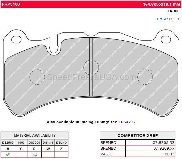 DS2500 Front Brake Pads