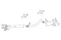 Legalis R 60.5mm Cat-Back Exhaust System w/ φ90 Slash-Cut Tip
