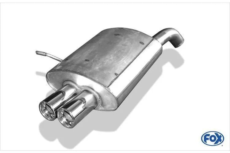 Sport Rear Muffler Stainless Steel 60mm Inlet 2x80mm